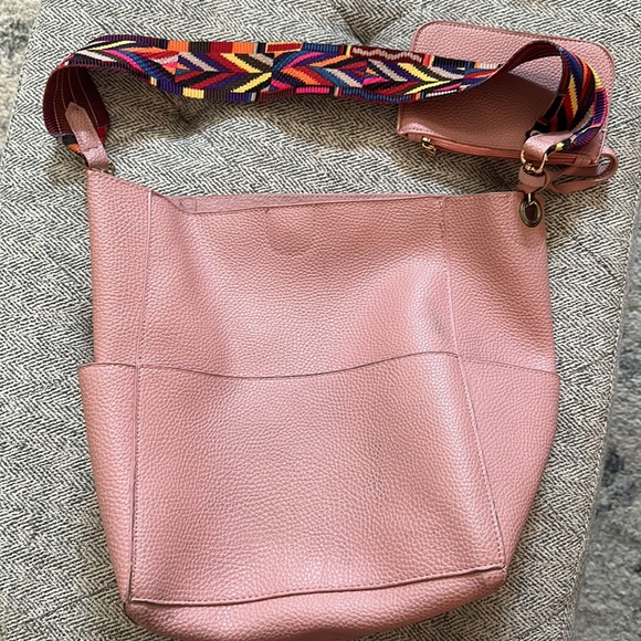 Pink leather purse - Picture 2 of 6